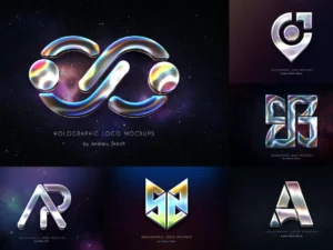holographic logo mockups1
