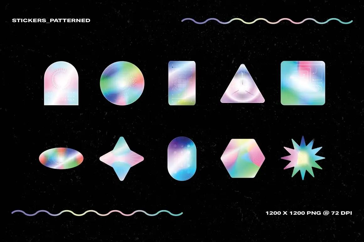 Holographic Sticker Pack 2 5 holographic sticker pack 204