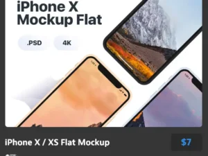 iphone x xs flat mockup