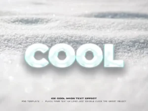 ice cool neon text effect1