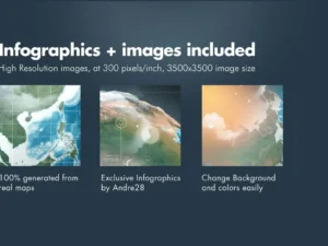 illustrations of the earth with infographics2