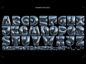 inflated foil color bitmap fontby gleb guralnyk