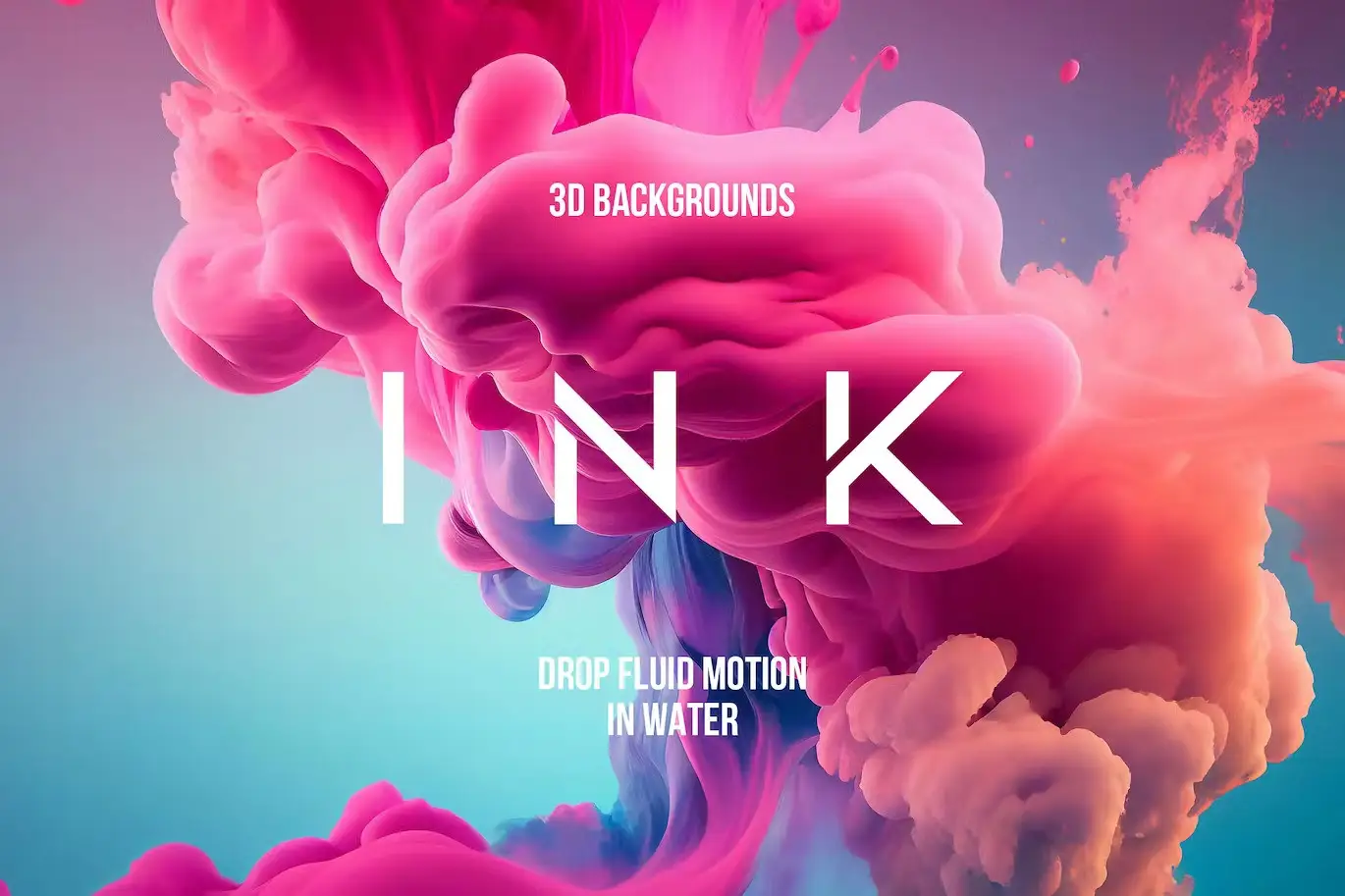 Ink Drop Fluid Motion in Water Backgrounds