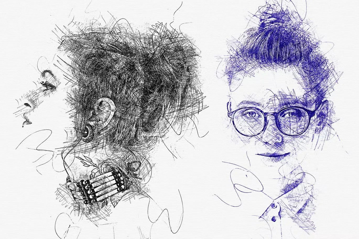 Ink Pen Sketch Photoshop Action 5 ink pen sketch photoshop action1
