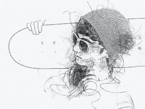 ink pen sketch photoshop action2