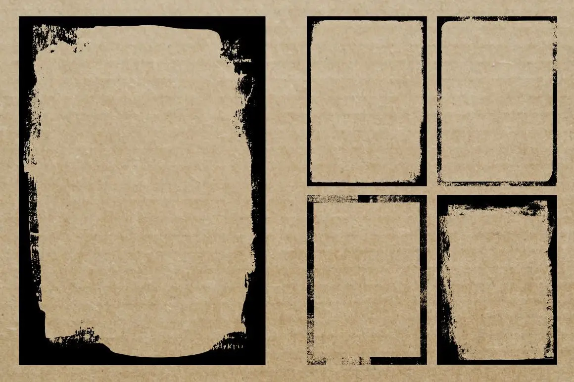 Inked - 26 Textured Borders