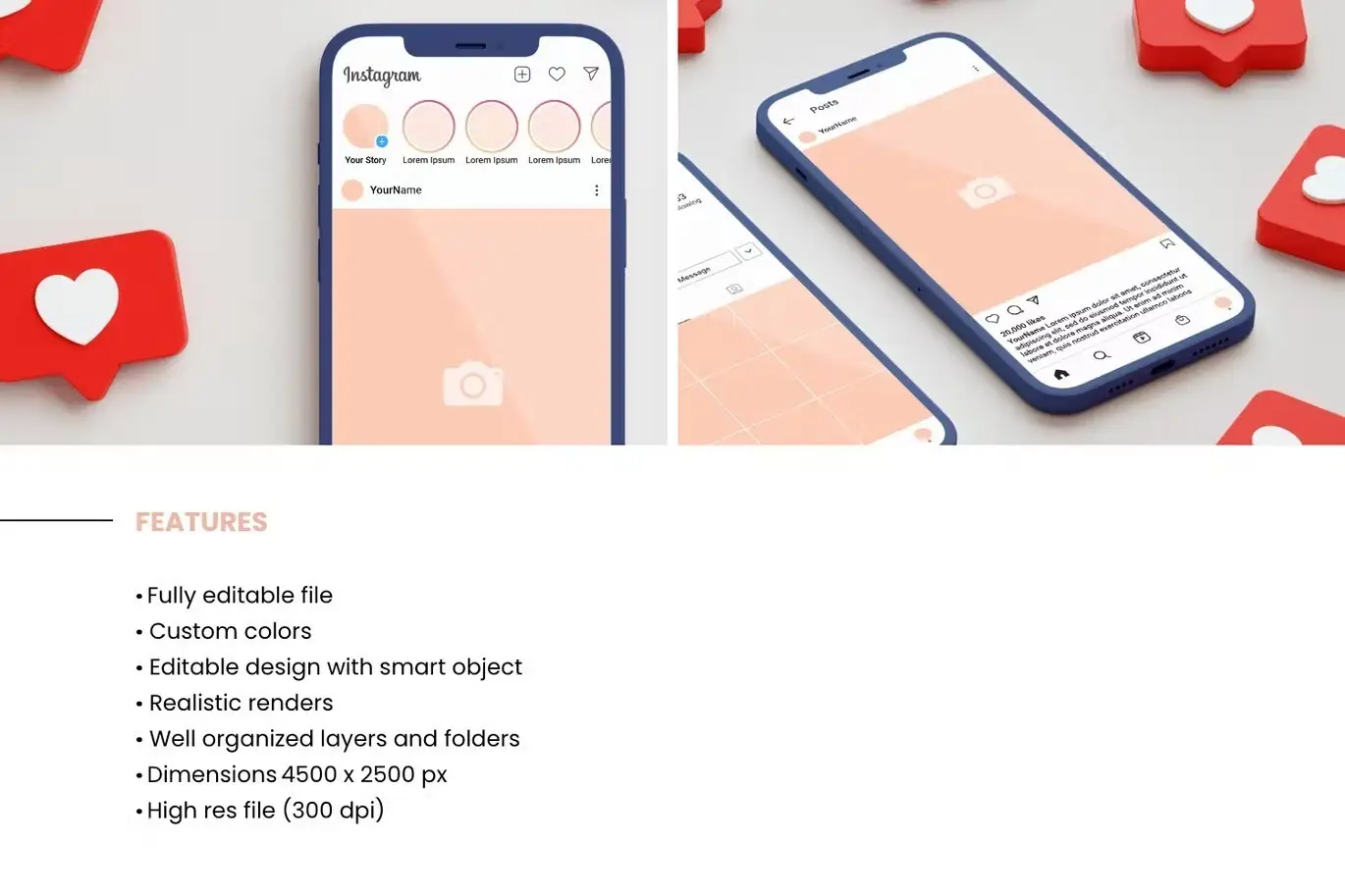 Instagram Interface Mockup 3 instagram interface mockup2