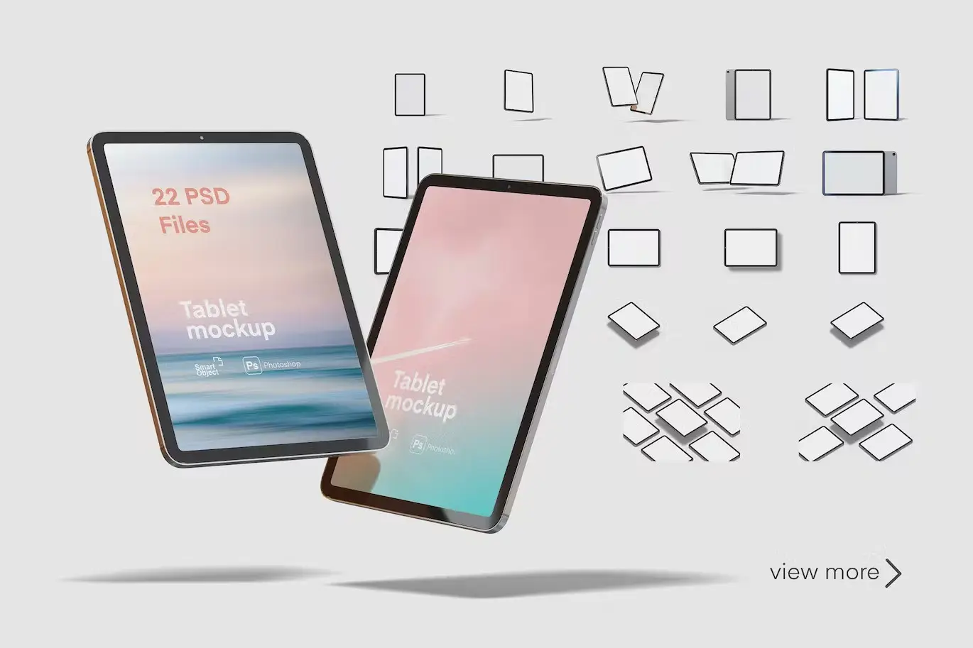 High Quality iPad Air Mockup Set