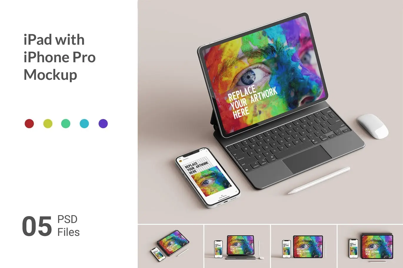 High Quality iPad and iPhone Pro Mockups