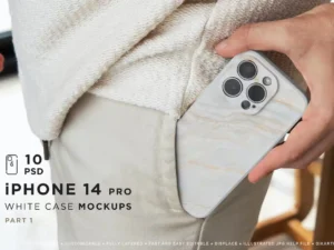 iphone 14 pro white case mockups1