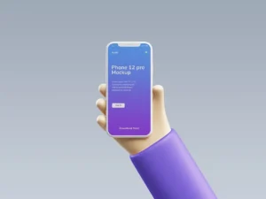 iphone clay on the hand mockup2