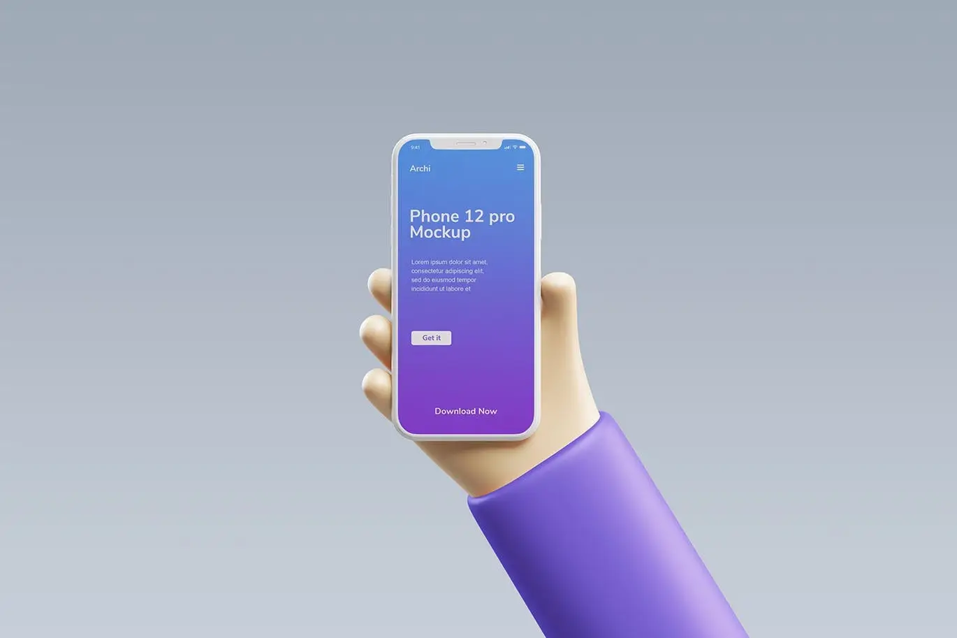 High Quality iPhone Clay Mockup