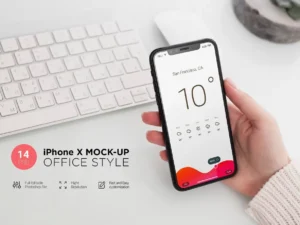 iphone x mock up office style01