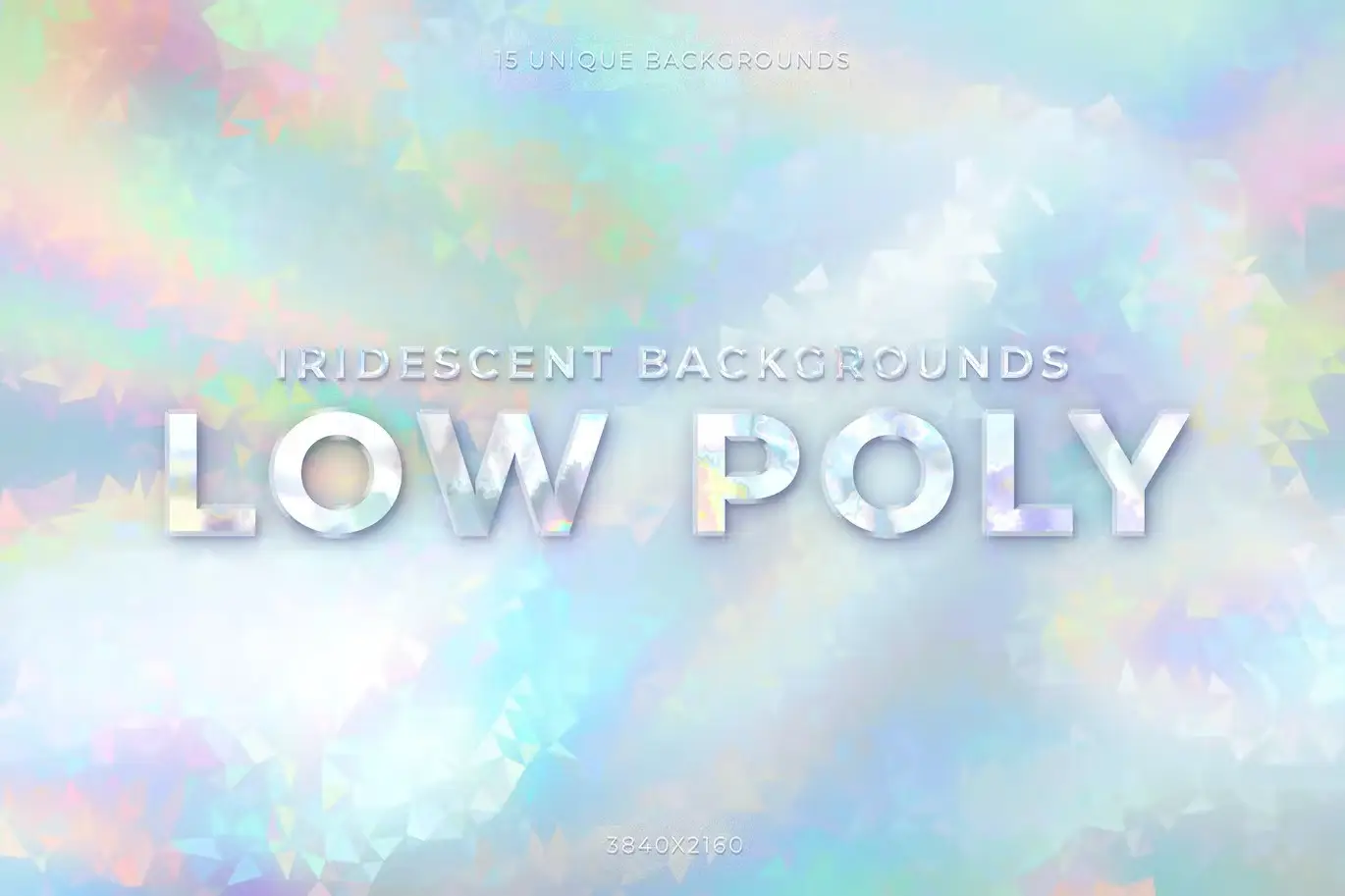Iridescent Low Poly Backgrounds