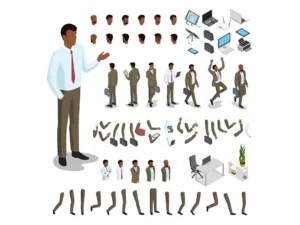 isometric characters constructor kit02