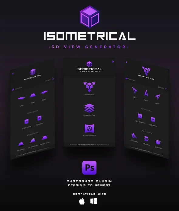 Isometrical - 3D View Generator - Photoshop Plugin (Version 2)