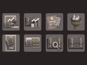 job and recruitment 3d icon pack2