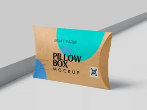 kraft paper pillow box mockups 1