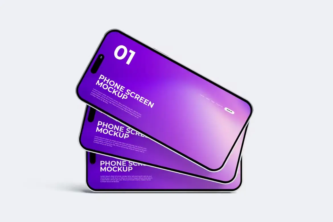 Landscape Phone Screen Mockup 8 landscape phone screen mockup6