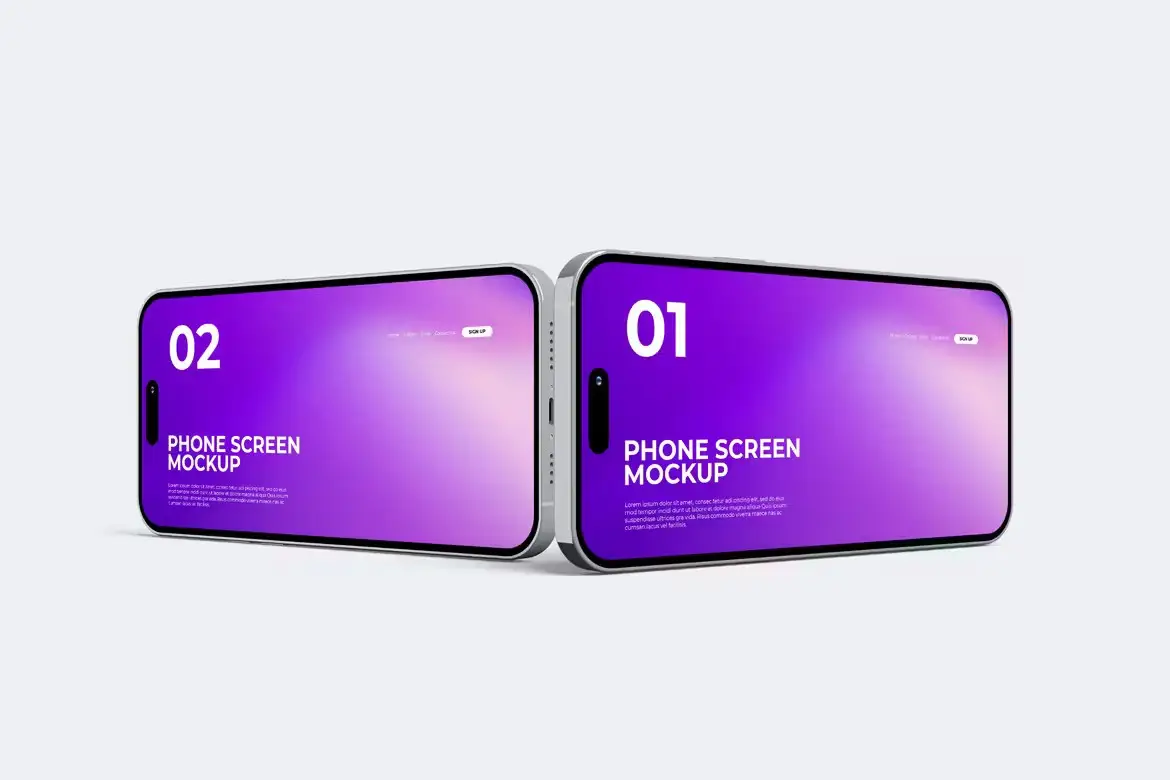 Landscape Phone Screen Mockup 4 landscape phone screen mockup7