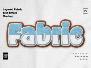layered fabric text effect1