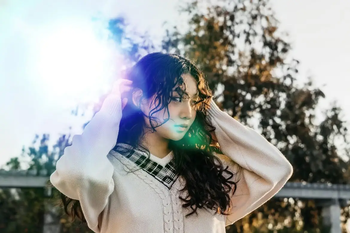 Lens Flare Blue Overlay