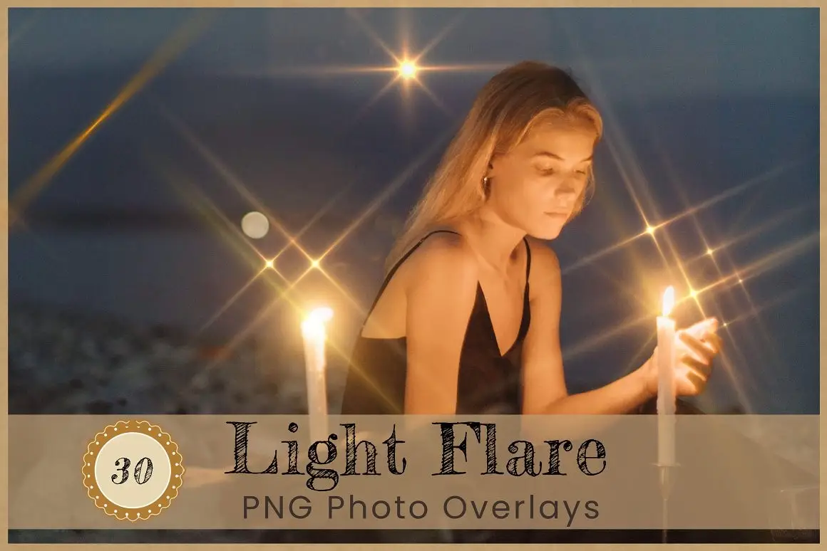 Adobe Photoshop Video LUTs Photo Overlay Bundle - 23 Overlays 4 light flare overlay png photography01