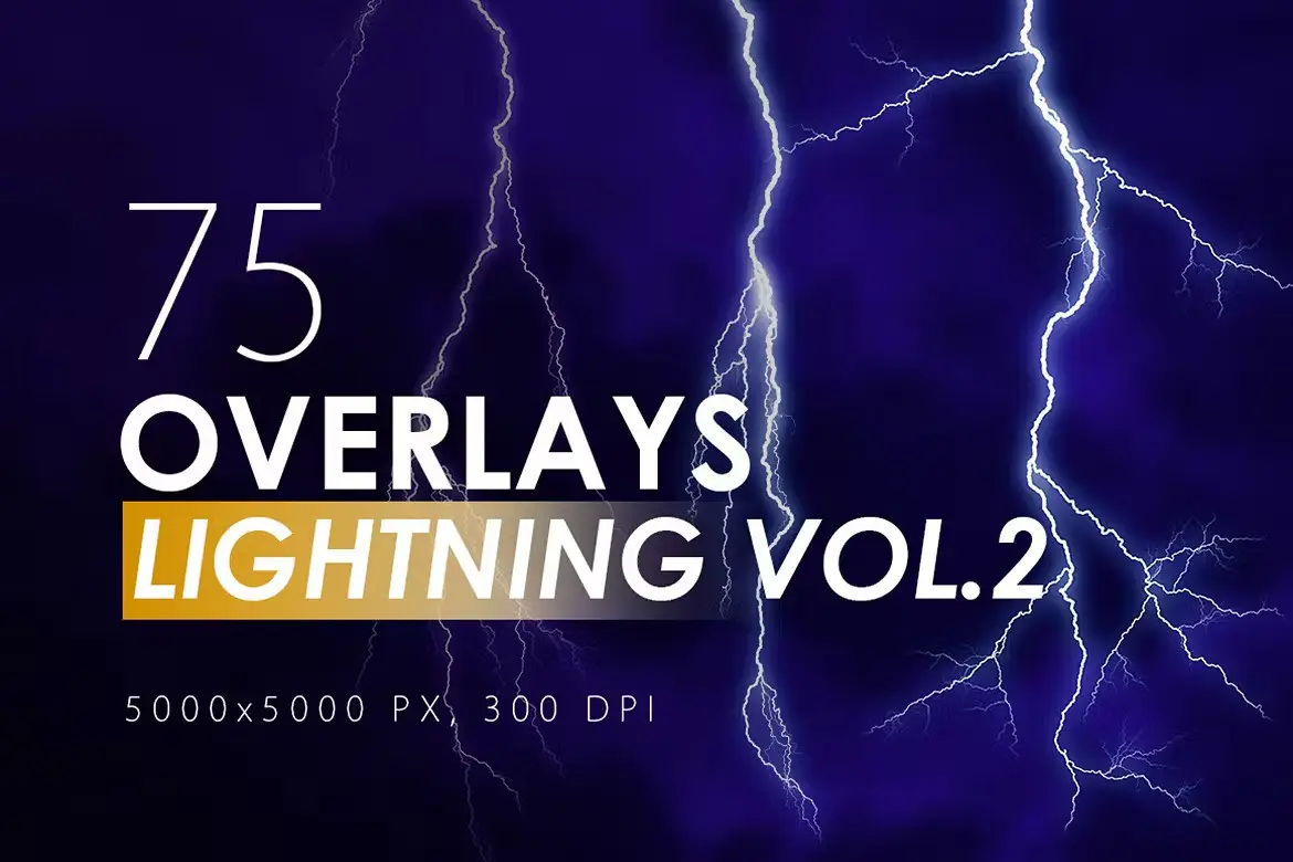 75 Lightning Overlays Vol. 3 4 lightning overlays3