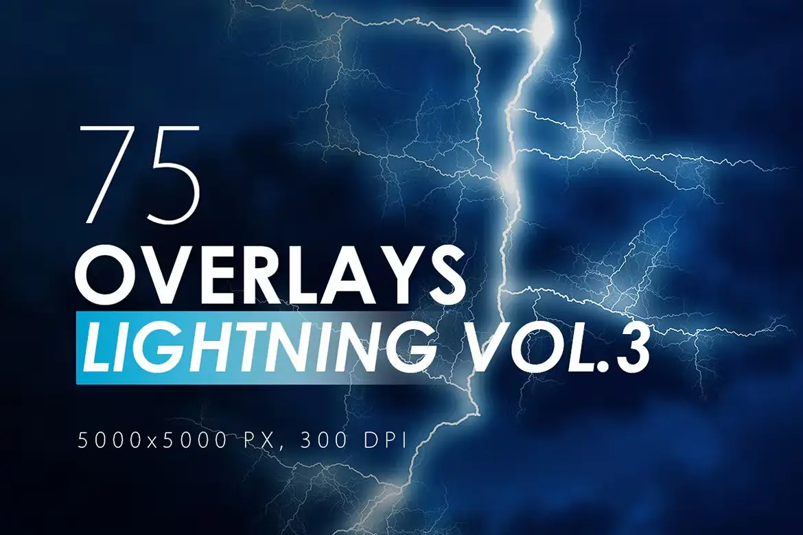 75 Lightning Overlays Vol. 3 6 lightning overlays5