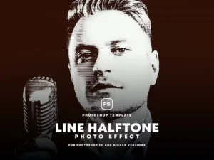 line halftone photo effect1
