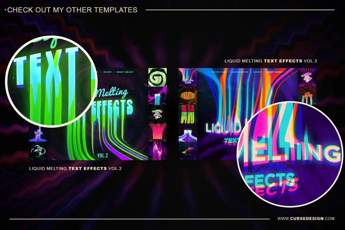 Liquid Melting Text Effects Vol.1 8 liquid melting text effects vol1 1