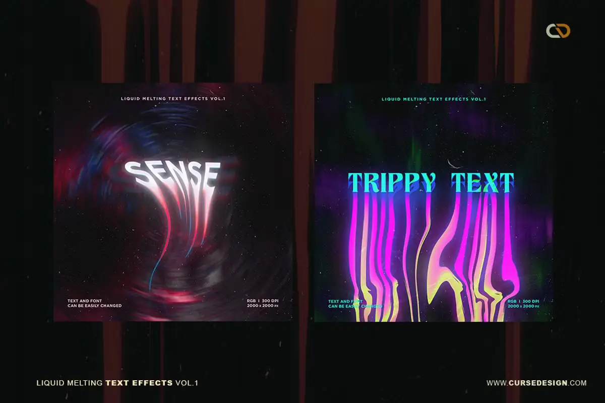 Liquid Melting Text Effects Vol.1 3 liquid melting text effects vol1 4