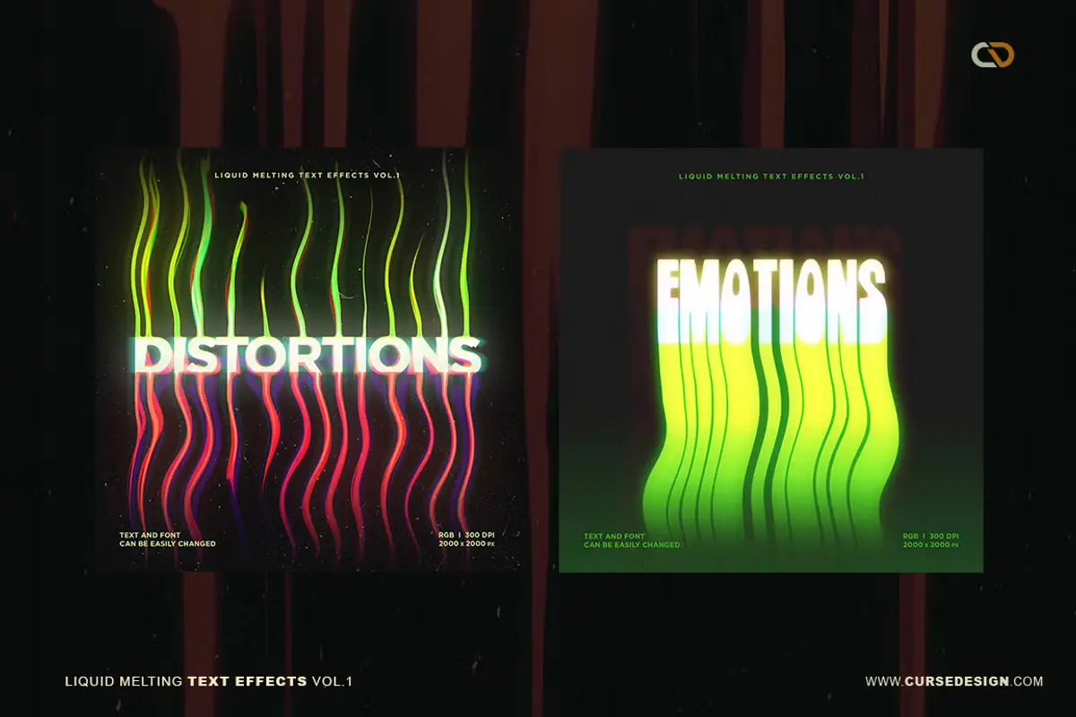 Liquid Melting Text Effects Vol.1 4 liquid melting text effects vol1 8