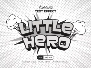 little hero text effect comic style1