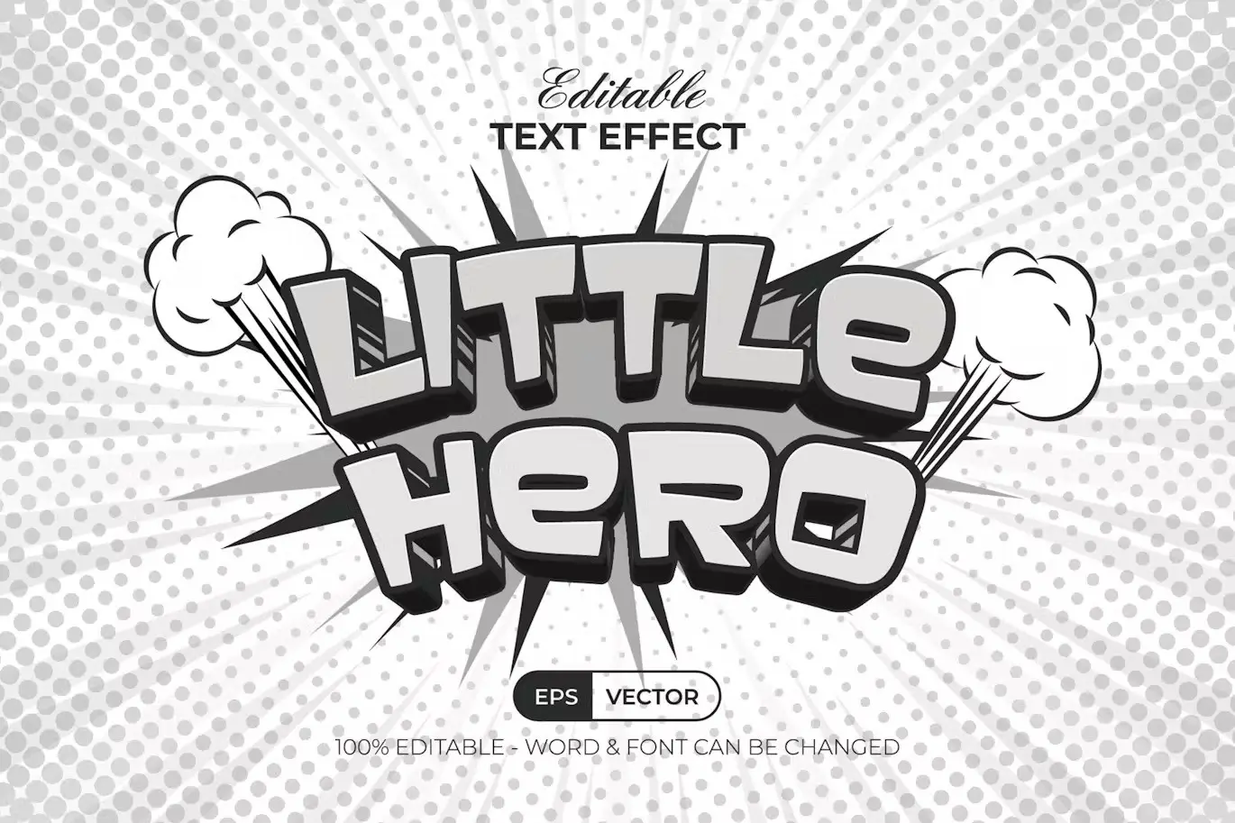 Little Hero Text Effect Comic Style