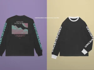 long sleeve t shirt mockup 2