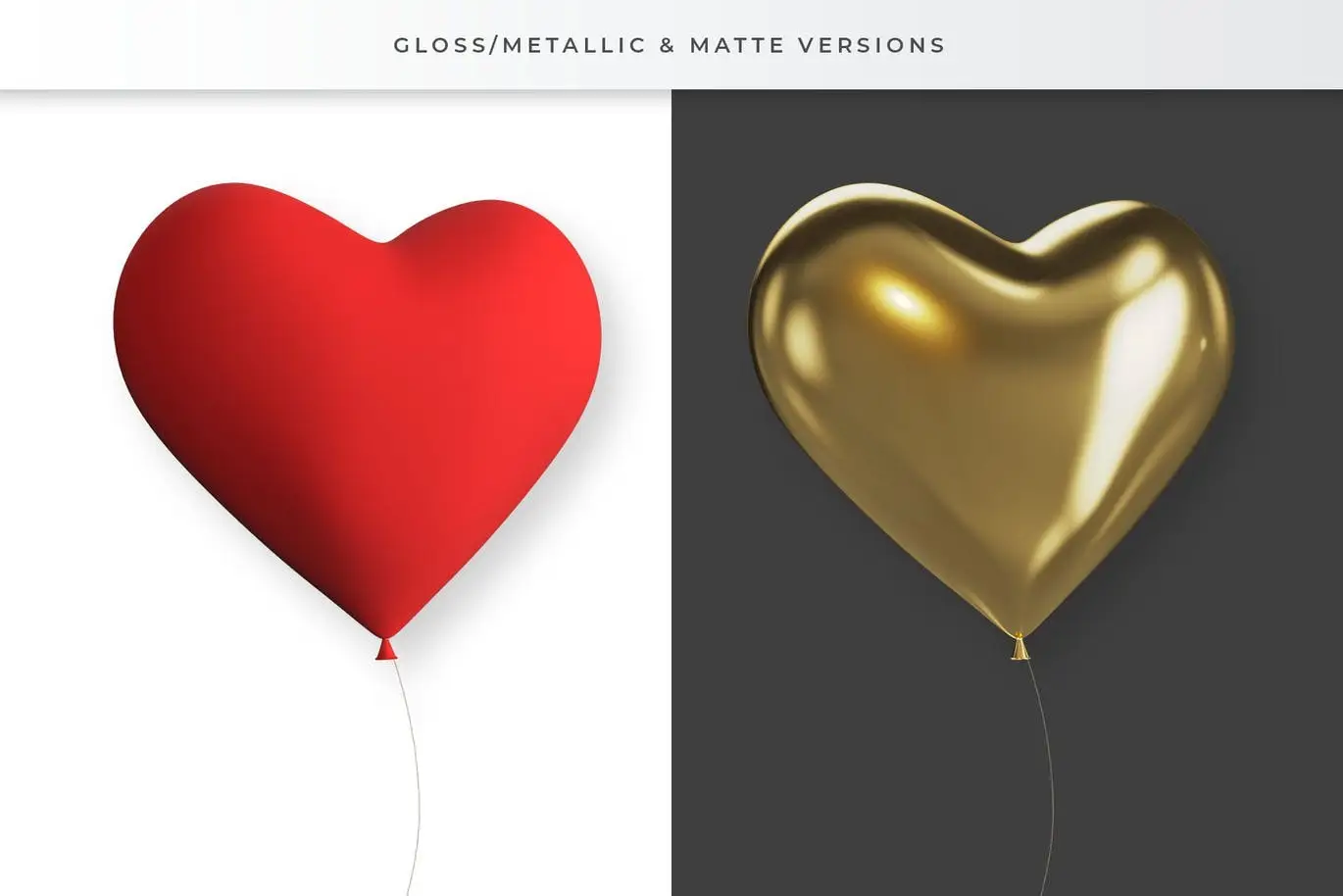 Love Heart Balloon PNGs