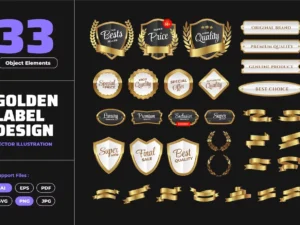 luxury sale gold badge label golden seal stamp1