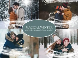 magical winter photo overlays1
