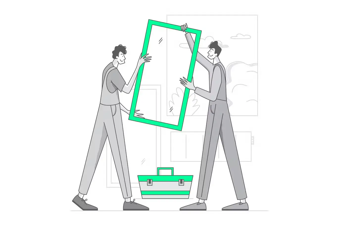 Man is Repairing a Closet 15 man is repairing illustrations08