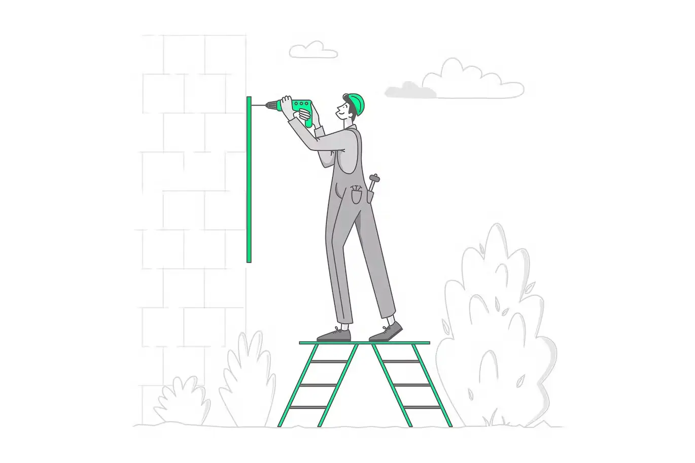 Man is Repairing a Closet 13 man is repairing illustrations14