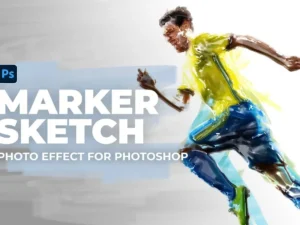 marker sketch photo effect for photoshop01