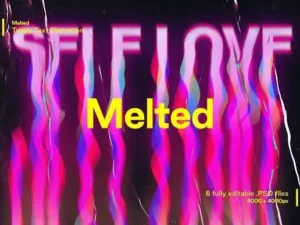 melted trippy text distortions