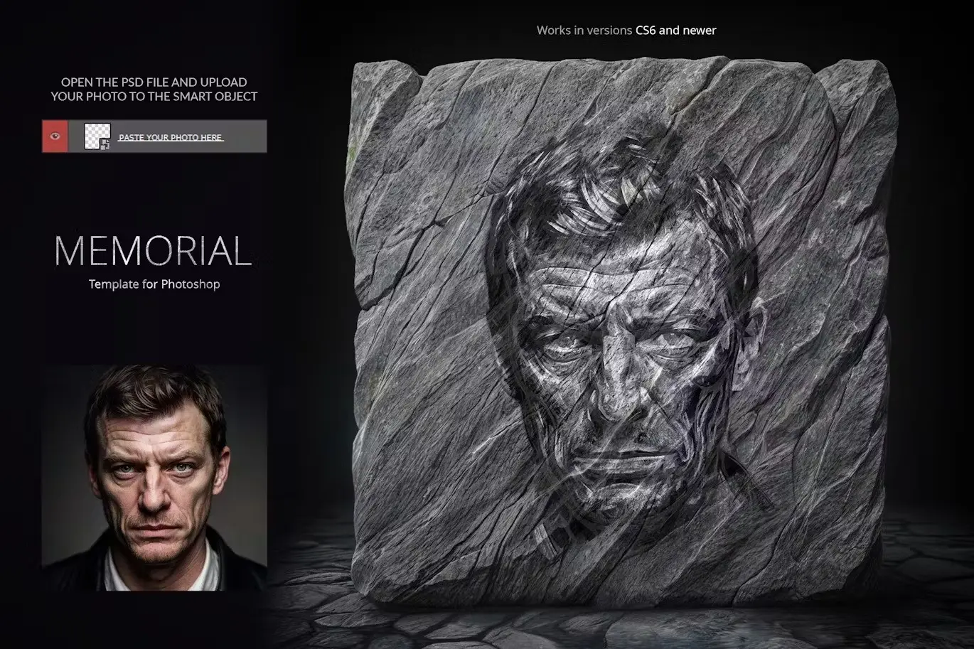 Memorial Template for Photoshop