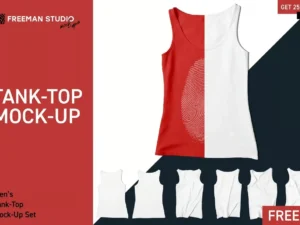 mens girls tank top mock up set1
