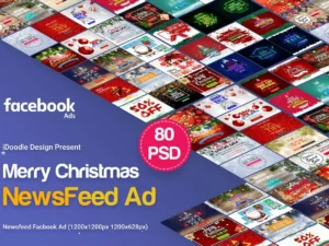 merry christmas newsfeed banners ad 80psd1