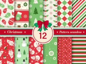 merry christmas pattern seamless collection04