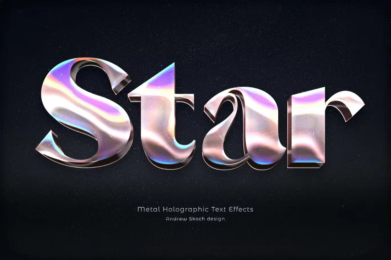 Metal Holographic Text Effects 6 metal holographic text effects4