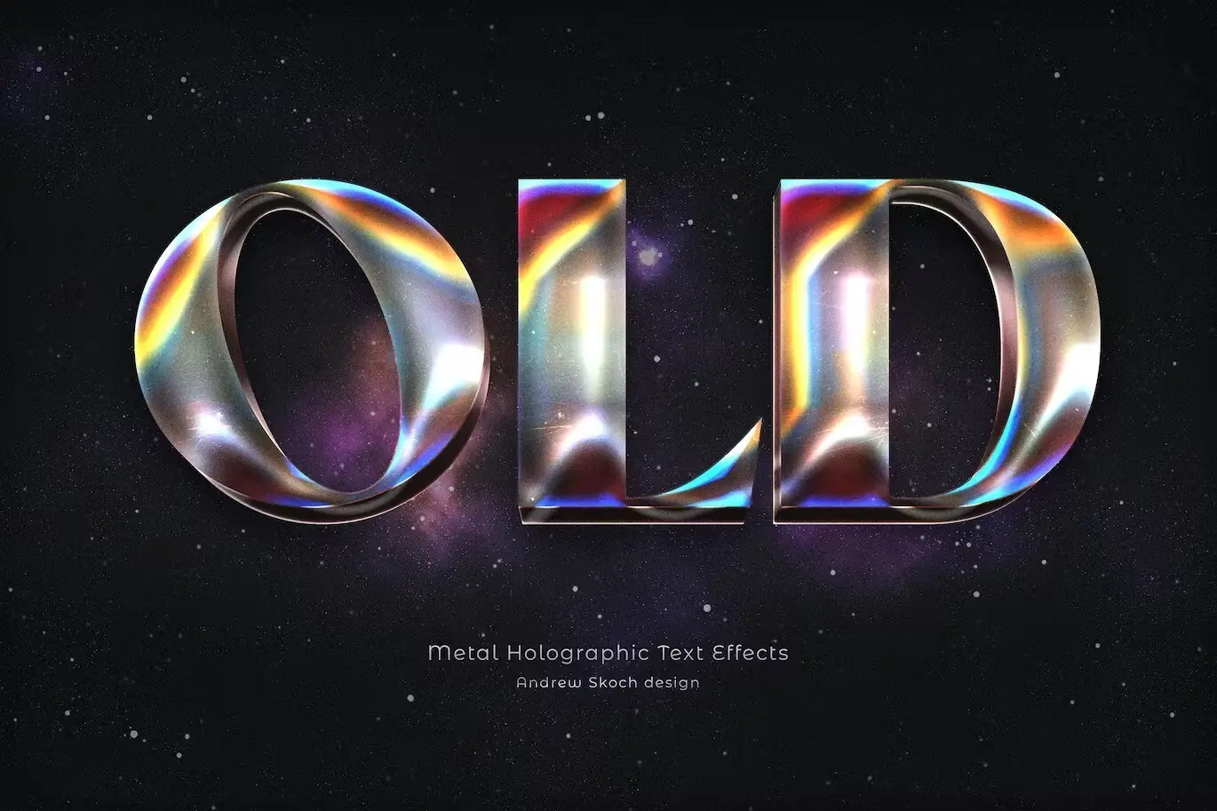 Metal Holographic Text Effects 7 metal holographic text effects6