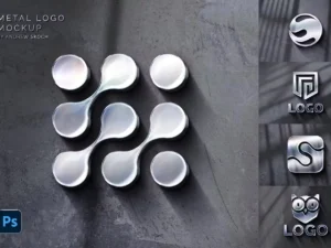 metal wall logo mockup1